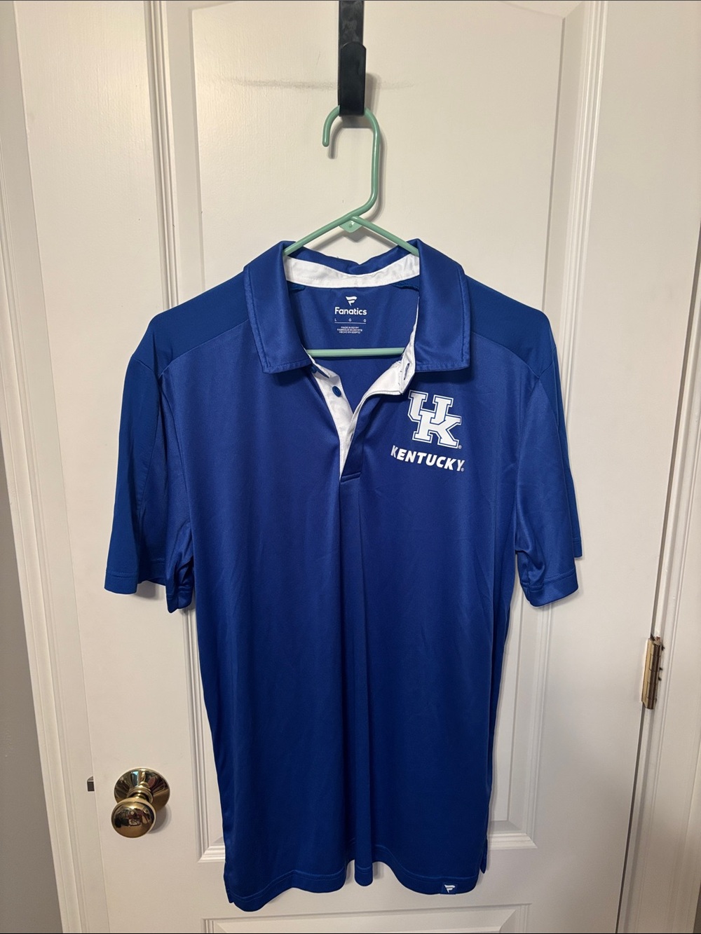Fanatics Kentucky Blue Polo with White Trim